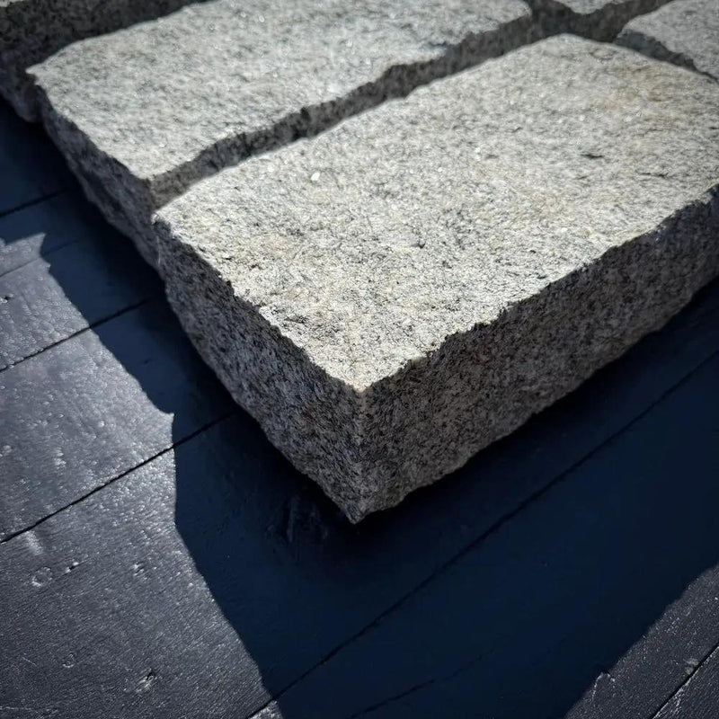 New Granite Paver Belgian Block 12" x 6" x 3" by Chief Bricks