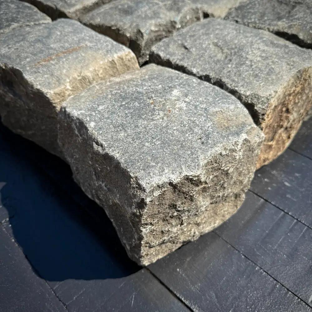 Reclaimed Granite Cobblestone - Cubes 7" x 7" x 7" by Chief Bricks