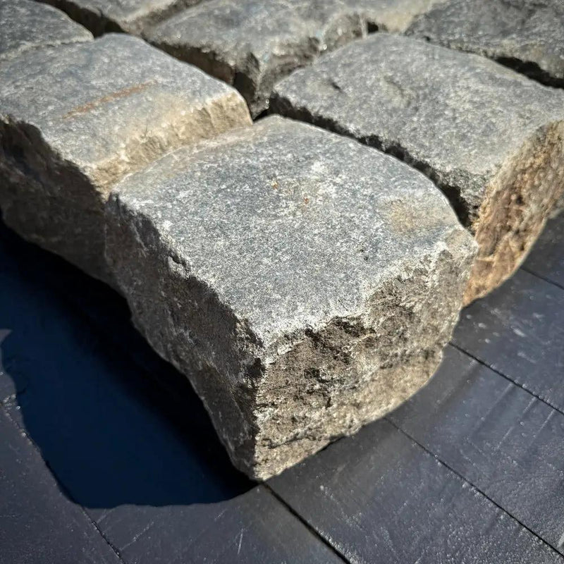 Reclaimed Granite Cobblestone - Cubes 7" x 7" x 7" by Chief Bricks