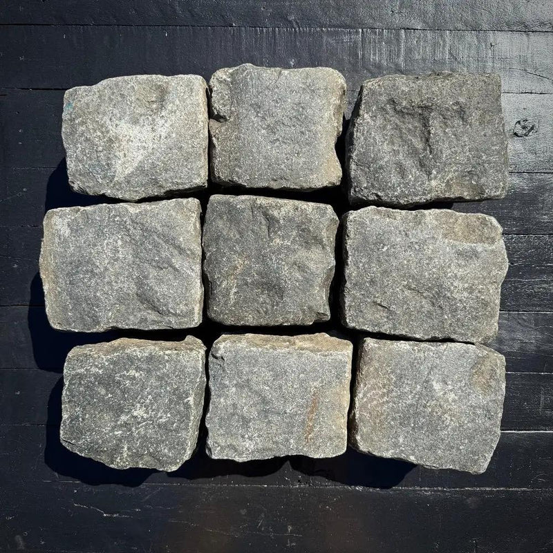 Reclaimed Granite Cobblestone - Cubes 7" x 7" x 7" by Chief Bricks