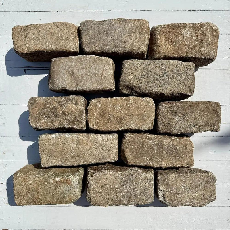 Reclaimed Granite Cobblestone - Regulation 9" x 5" x 5" by Chief Bricks