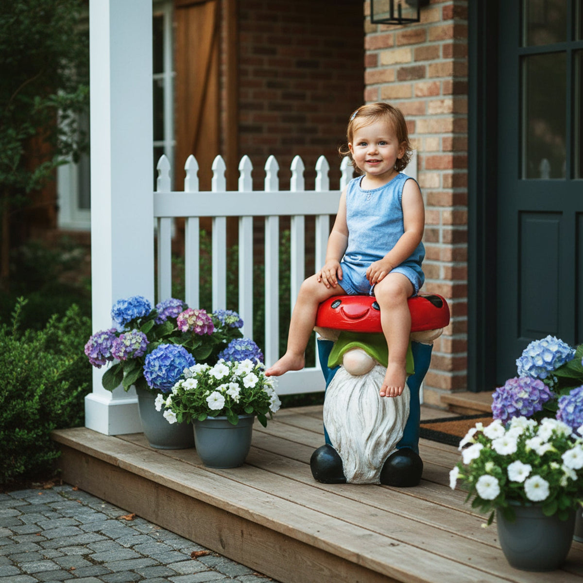 Concrete Garden Stools Gnome Toadstool Seat 15 Inch