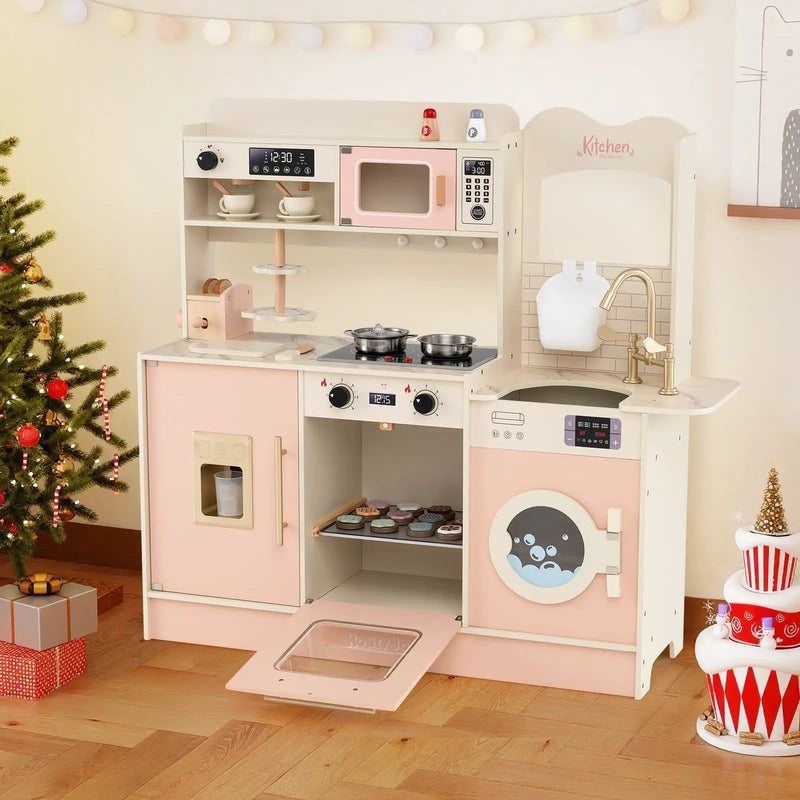 Children Pretend Toy Kitchen Playset with Light and Sound by DirectDeals