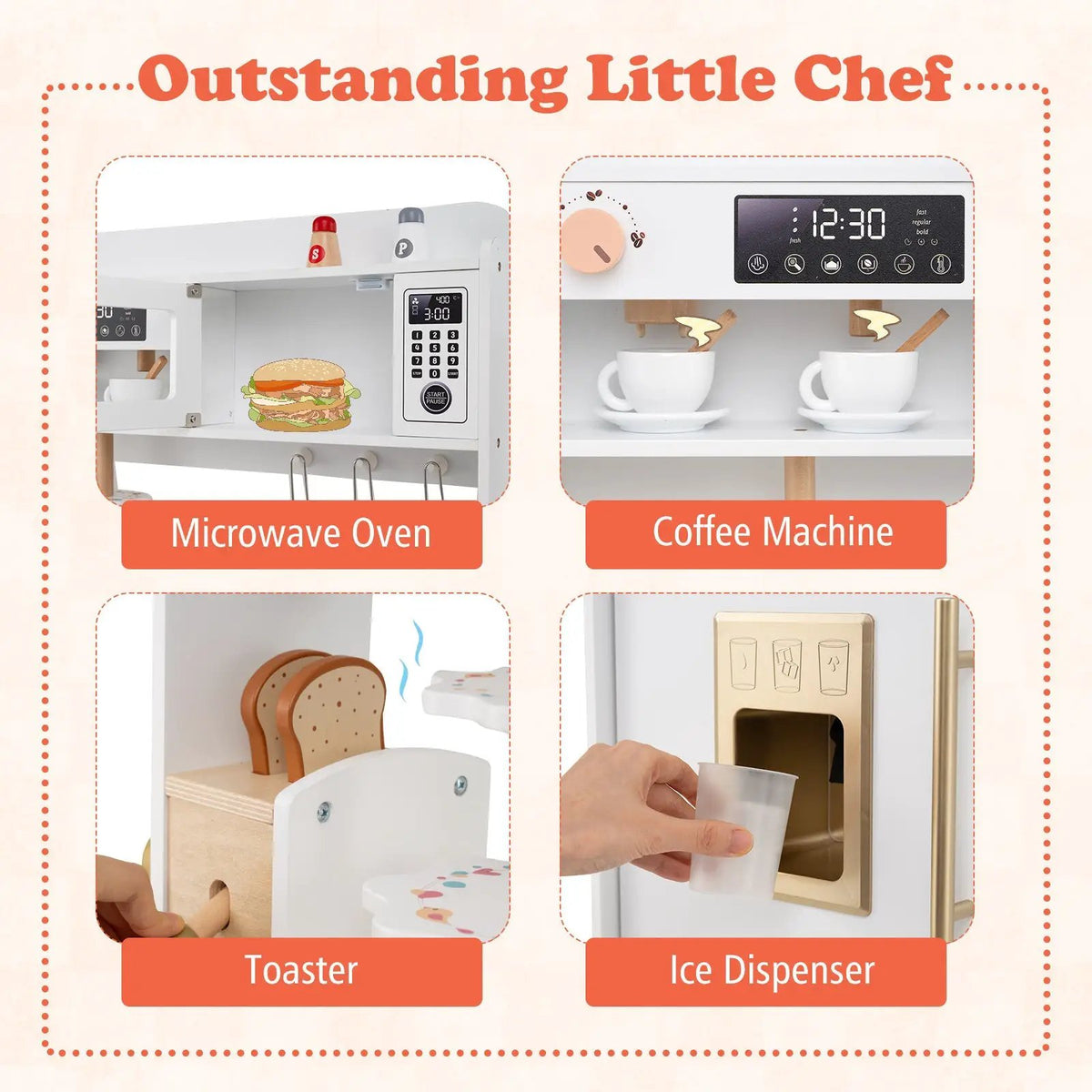 Children Pretend Toy Kitchen Playset with Light and Sound, photo 13 of 16