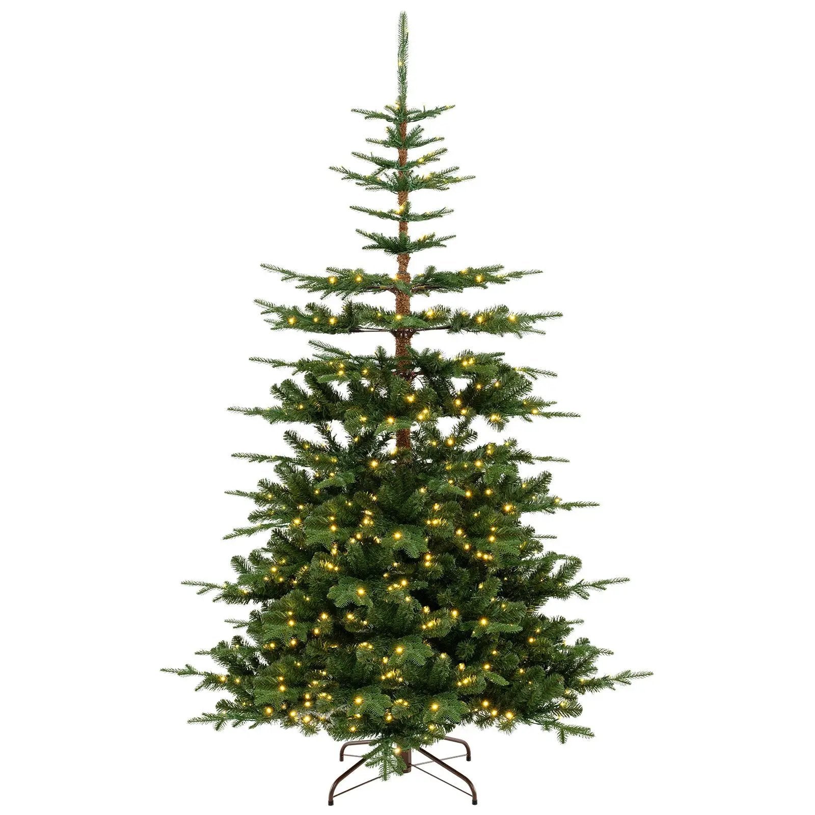 7 Feet Hinged Artificial Pre-lit Christmas Tree with 1303 Branch Tips by DirectDeals