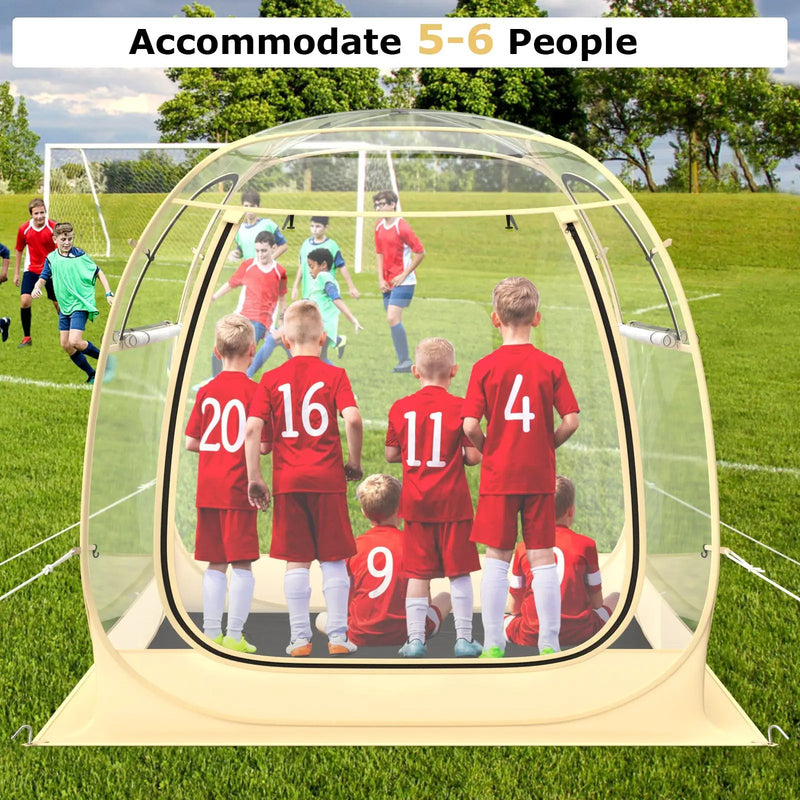 Instant Pop up Sports Tent with Carrying Bag and Floor Mat for 1-2/5-6 People by DirectDeals