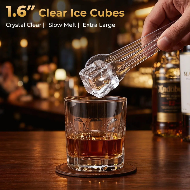 Countertop Ice Maker with 1.6" Clear Ice Cubes - 26 lbs/Day by DirectDeals