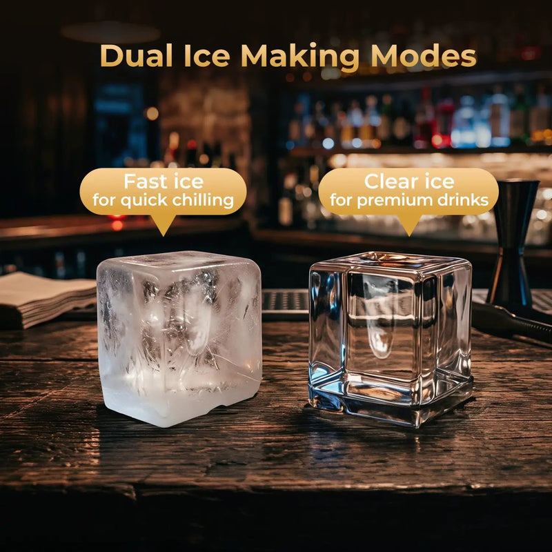Countertop Ice Maker with 1.6" Clear Ice Cubes - 26 lbs/Day by DirectDeals