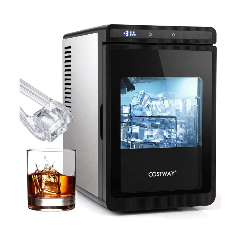 Countertop Ice Maker with 1.6" Clear Ice Cubes - 26 lbs/Day by DirectDeals