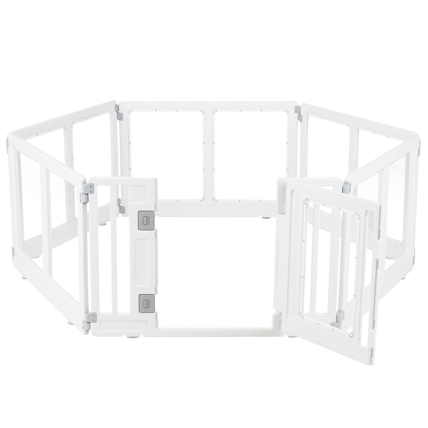 Clear Plastic Dog Playpen with Door - 8 Panel by DirectDeals