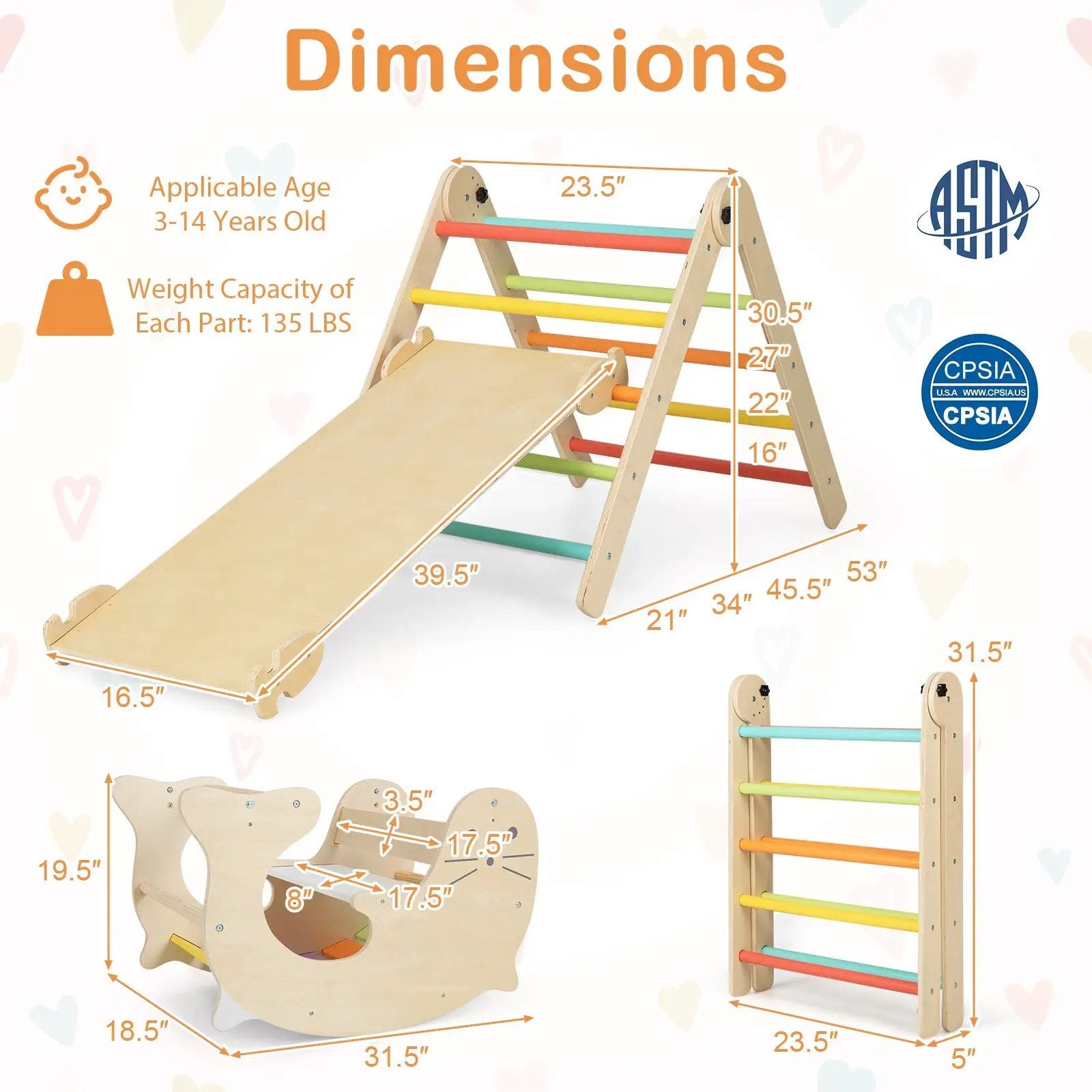 7-in-1 Indoor Climbing Toys for Toddlers with Reversible Ramp by DirectDeals