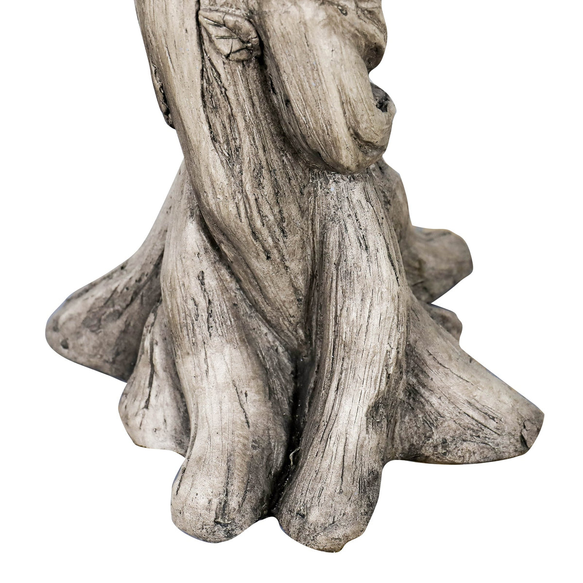 Concrete Bird Bath Statue Classical Goddess 22 Inch, close-up of the surface
