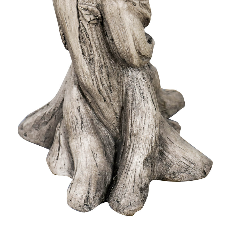Concrete Bird Bath Statue Classical Goddess 22 Inch, close-up of the surface