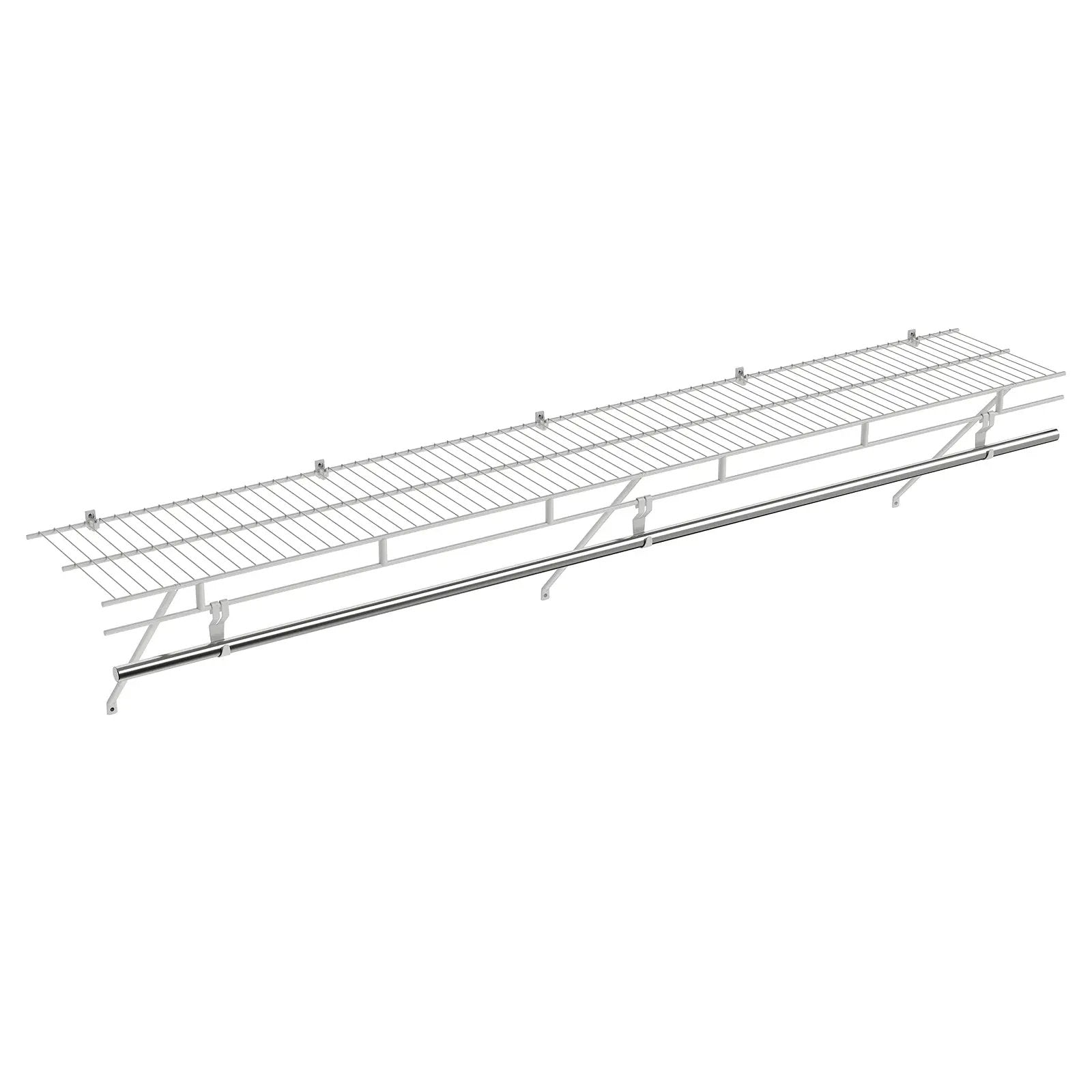 Closet Shelves Wall Mounted with Hanging Rod for Laundry Room by DirectDeals