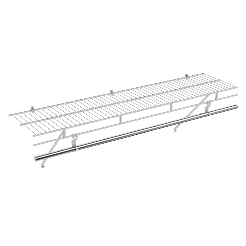 Closet Shelves Wall Mounted with Ventilated Metal Wire Shelving Kit by DirectDeals
