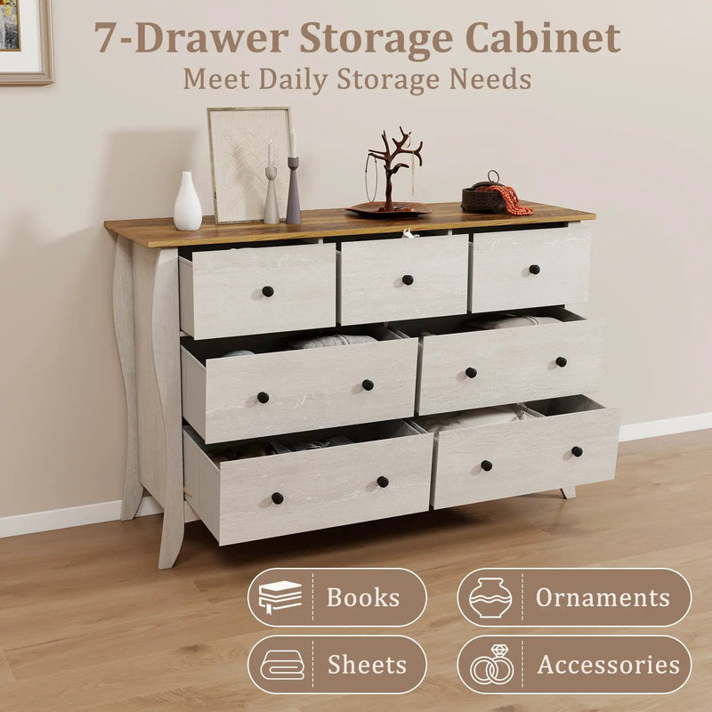 Closet Storage Organizer with 7 Folding Fabric Drawers-Gray by DirectDeals