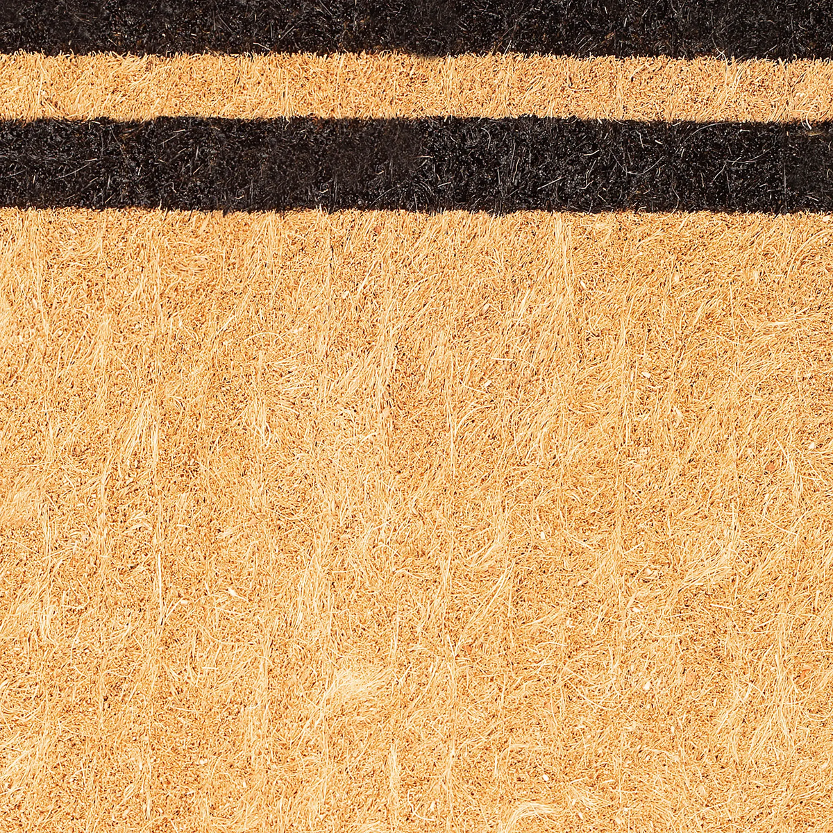 Double Black Border Coir Doormat, close-up of the surface