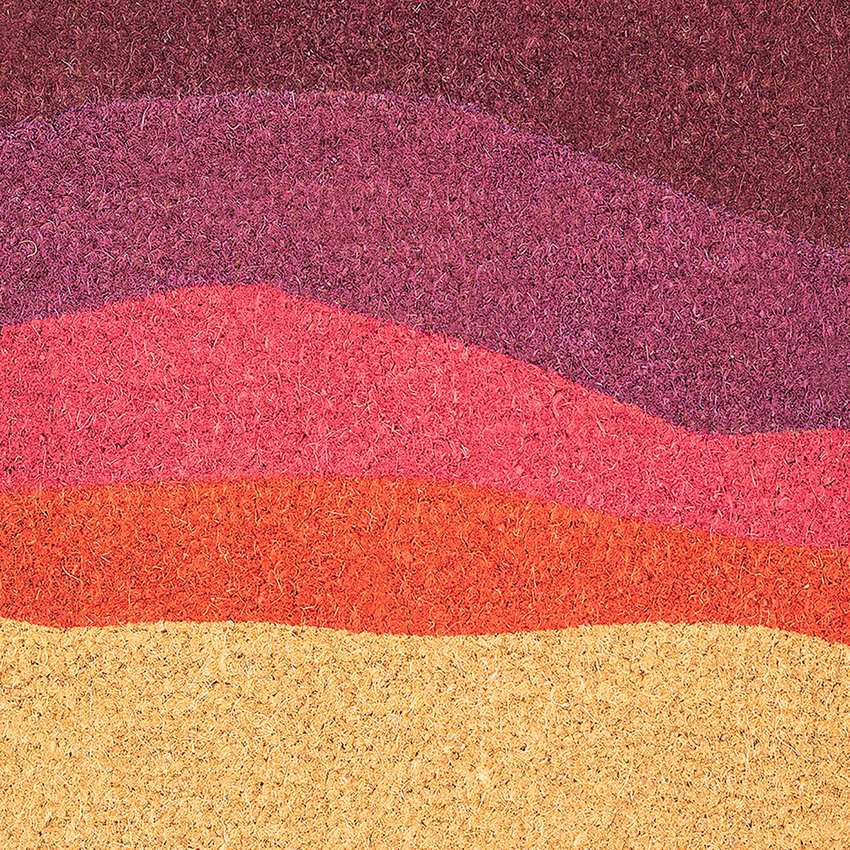 Shades of Dawn Coir Doormat, close-up of the surface