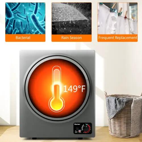 1.5 Cu .ft Clothes Dryer with with Stainless Steel Wall Mount by DirectDeals