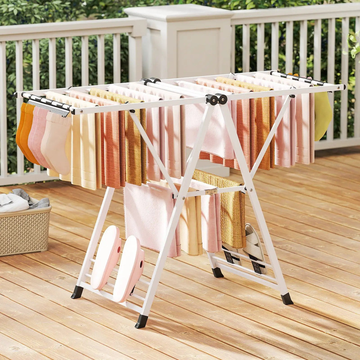 Clothes Drying Rack with Height Adjustable Wings, photo 3 of 16