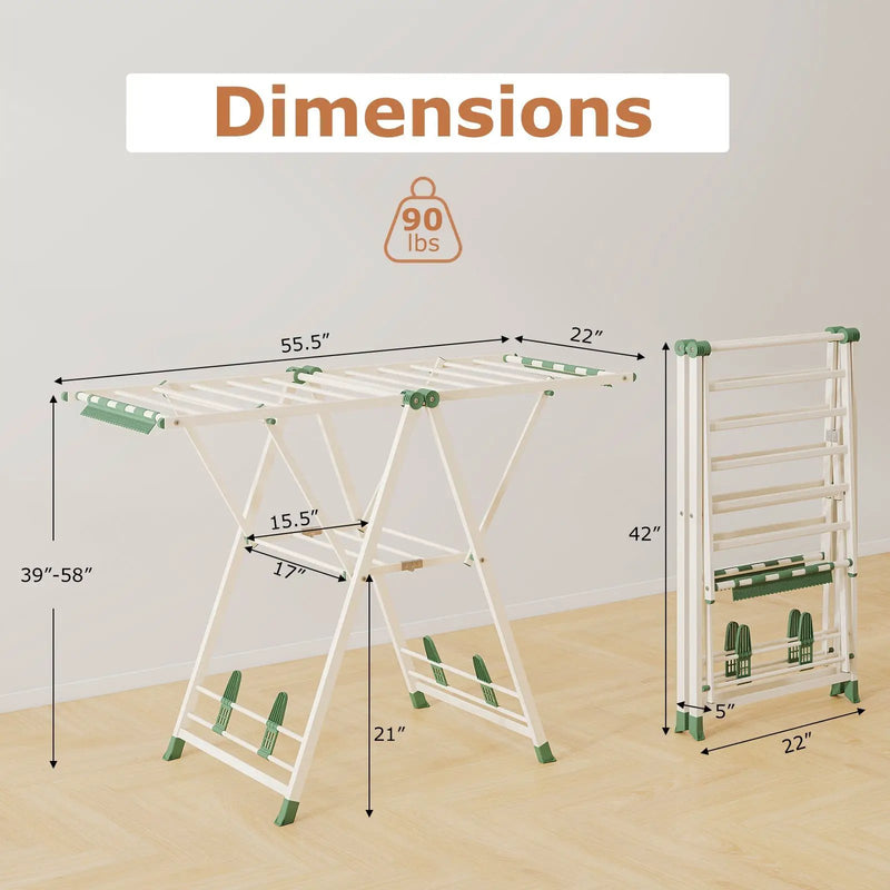 Clothes Drying Rack with Height Adjustable Wings by DirectDeals