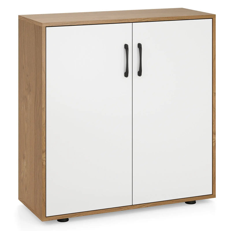Coffee Bar Cabinet with 5-Position Adjustable Shelf for Living Room Dining Room-Natural by DirectDeals