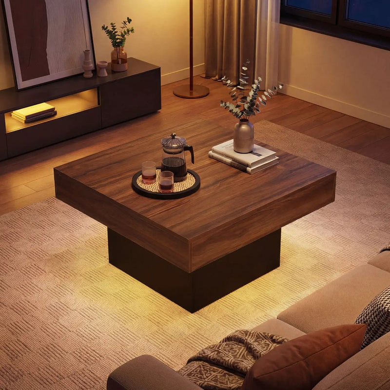 Coffee Table Accent Table with LED Lights and Dynamic Modes by DirectDeals