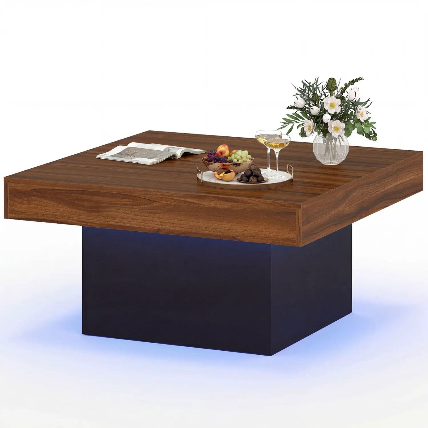 Coffee Table Accent Table with LED Lights and Dynamic Modes by DirectDeals