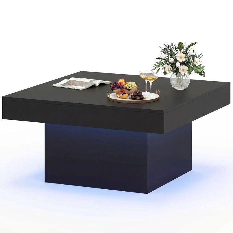 Coffee Table Accent Table with LED Lights and Dynamic Modes by DirectDeals