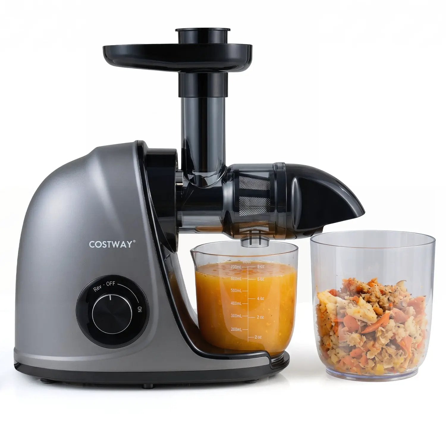 Cold Press Juicer Machine with 95% Juice Yield - Silver by DirectDeals