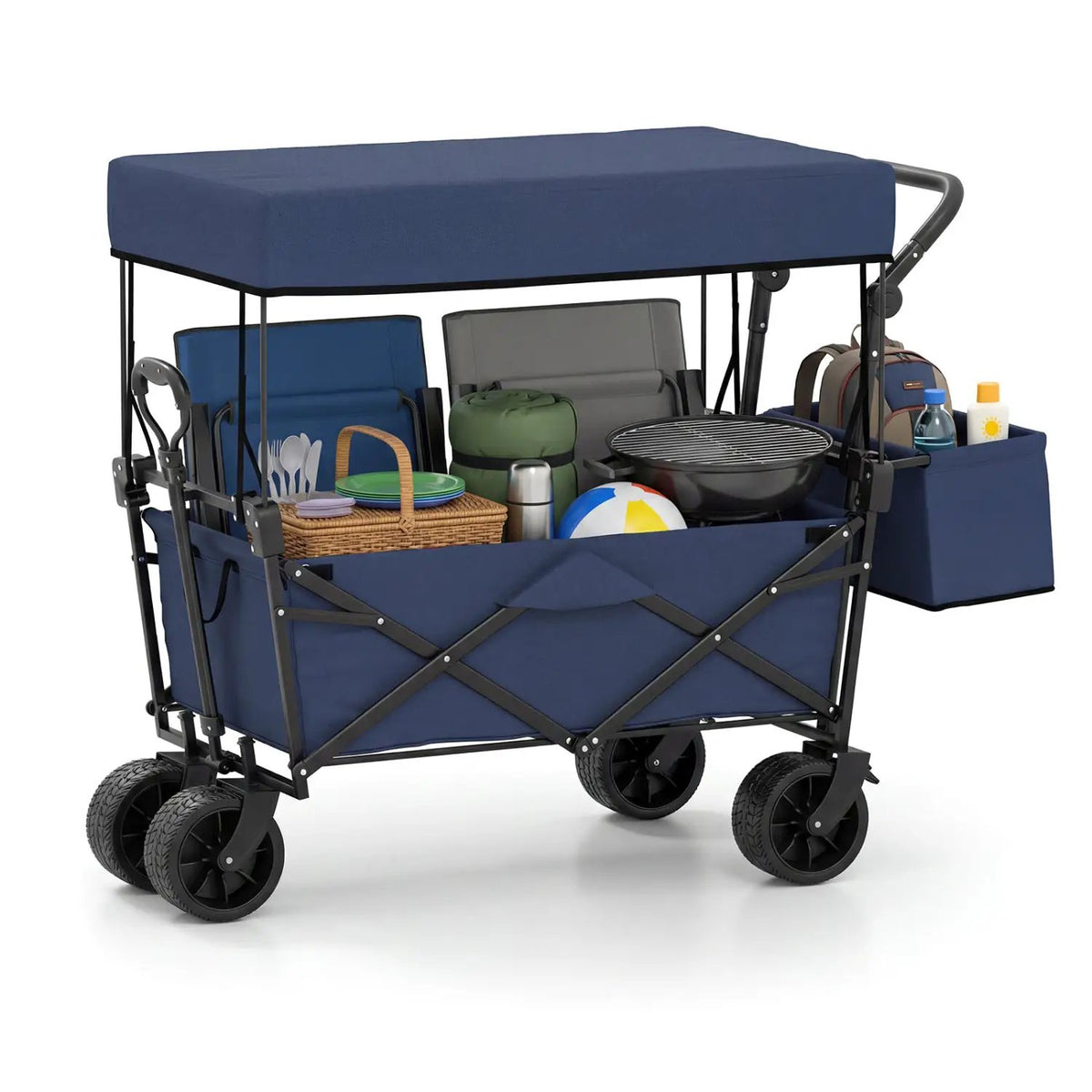 Collapsible Wagon with Removable Canopy and Detachable Storage Bag, photo 2 of 32
