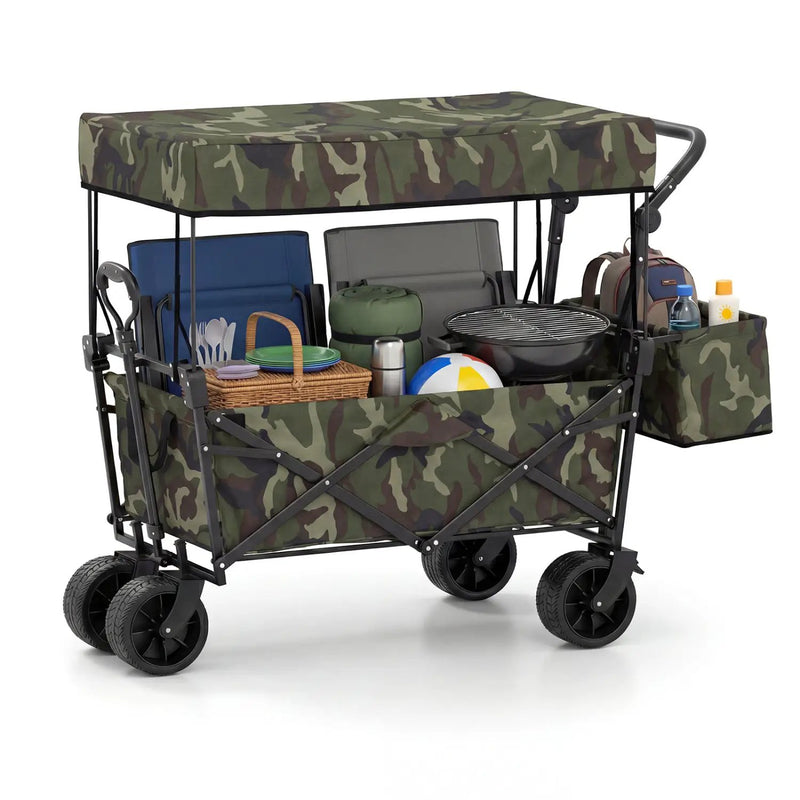 Collapsible Wagon with Removable Canopy and Detachable Storage Bag by DirectDeals