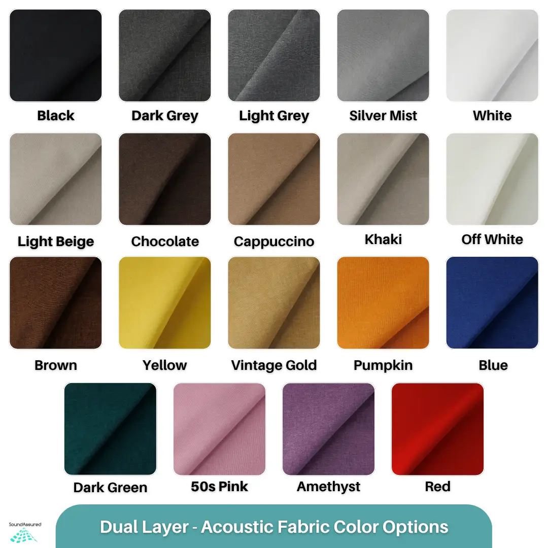 Fire Treated Acoustic Fabric - SoundAssured Dual Layer Acoustical Fabric (100% Acoustic Transparency), photo 2 of 30