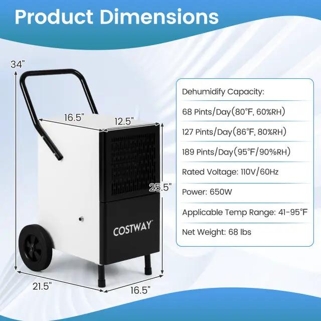 Commercial Dehumidifier and Heavy‑Duty Metal Floor Fan Combo by DirectDeals