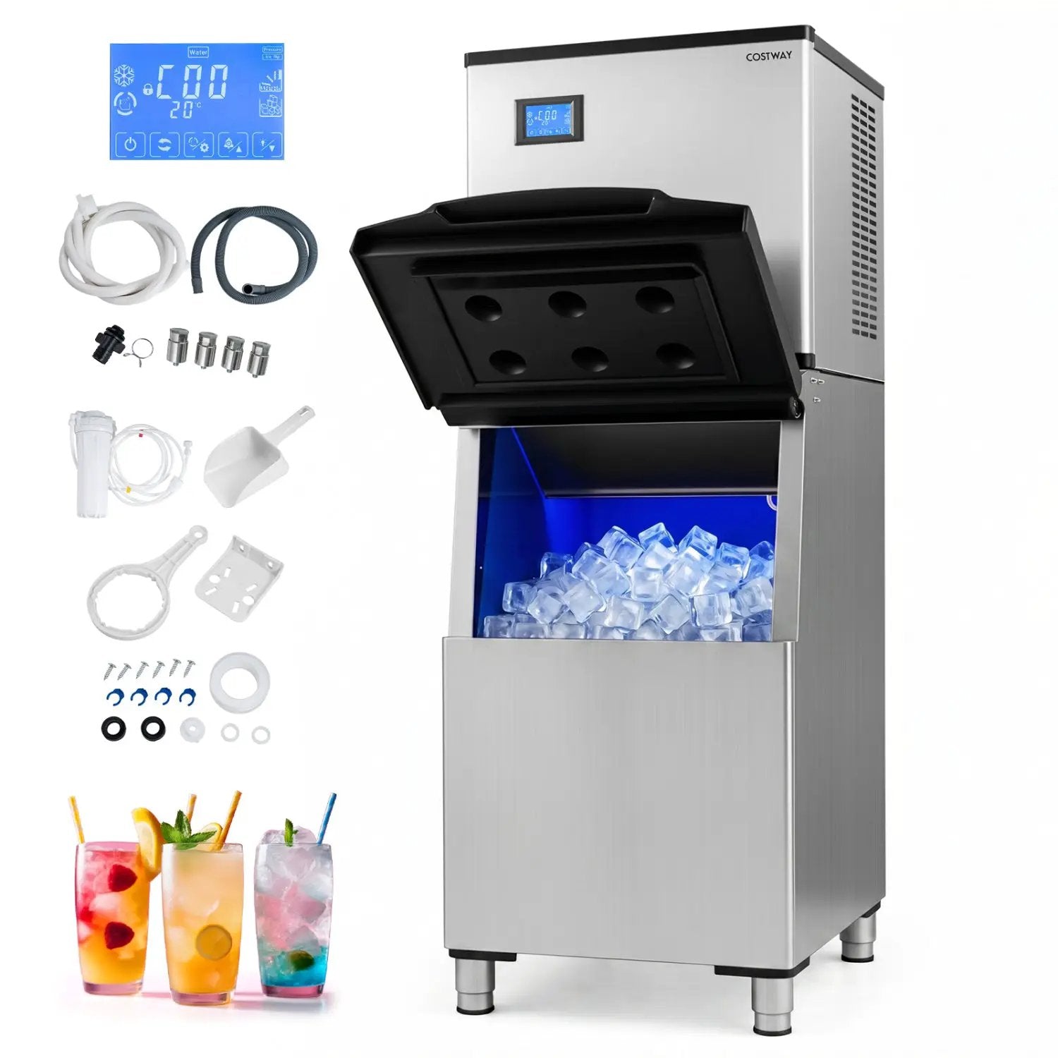 Freestanding Commercial Ice Maker 450 lbs/24H by DirectDeals