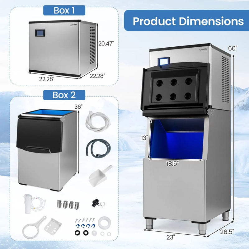 Freestanding Commercial Ice Maker 450 lbs/24H by DirectDeals