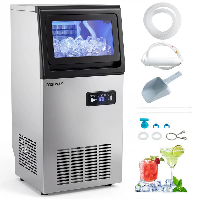 Stainless Steel Commercial Ice Maker 110 lbs/24H by DirectDeals