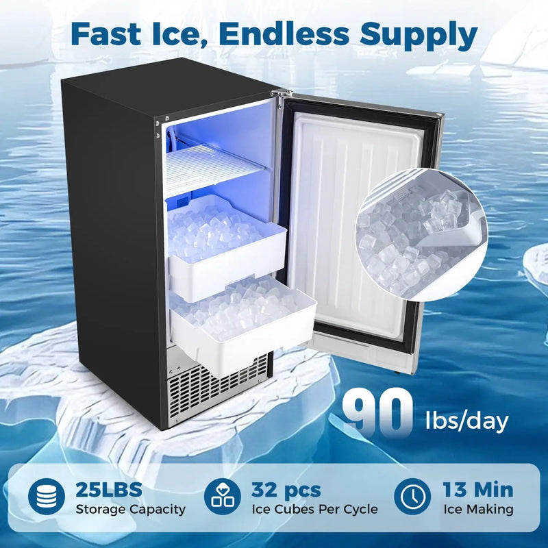 Commercial Under Counter Ice Maker 90 lbs/Day by DirectDeals