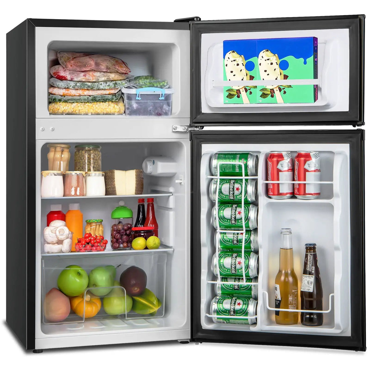 3.2 Cu. Ft Compact Mini Fridge with 5 Temperature Settings by DirectDeals
