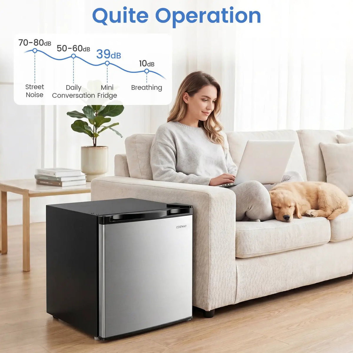 Compact Mini Fridge with 7-Level Thermostat - 1.7 Cu Ft, photo 13 of 24