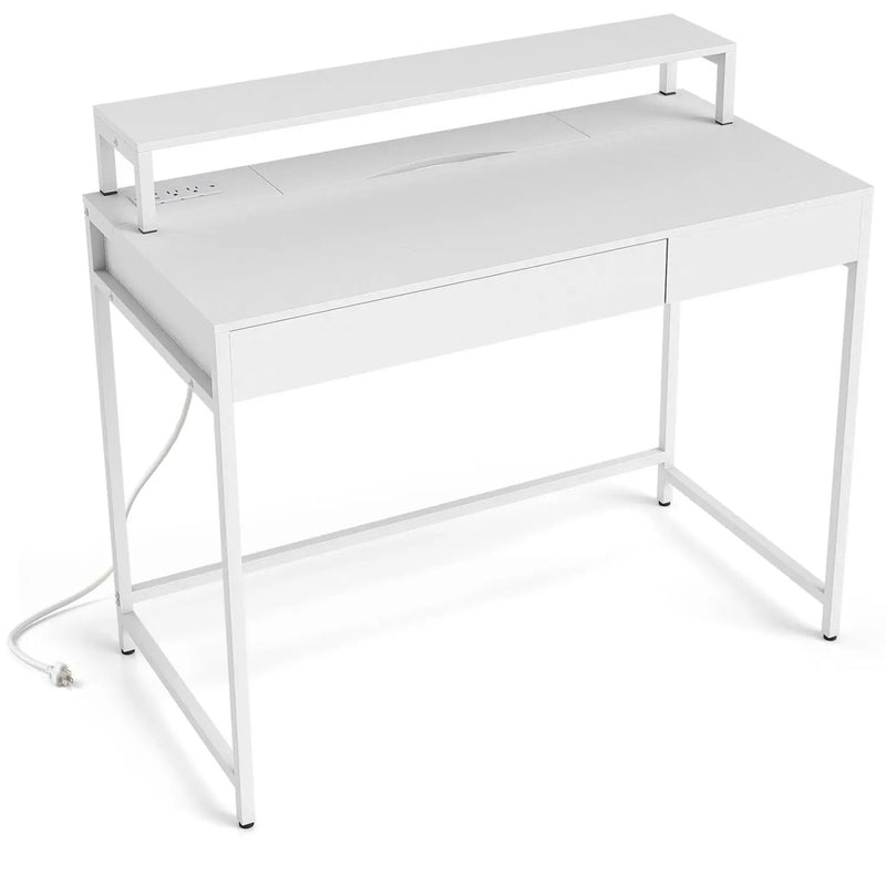 Compact Office Desk with Removable Monitor Shelf & Drawer by DirectDeals