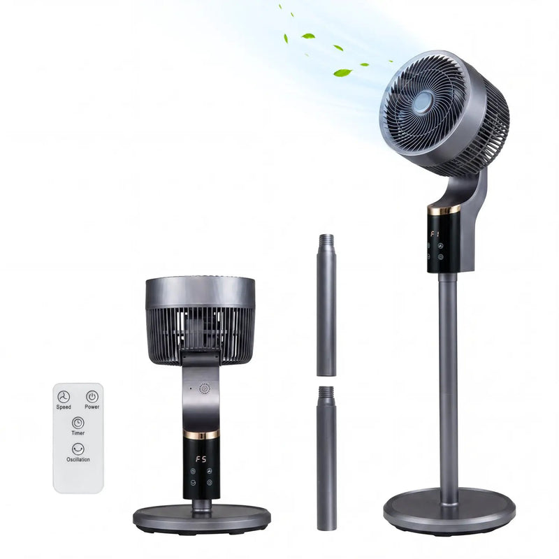 Compact Oscillating Standing Fan with 70° Oscillation and 90° Tilt for Home Office by DirectDeals