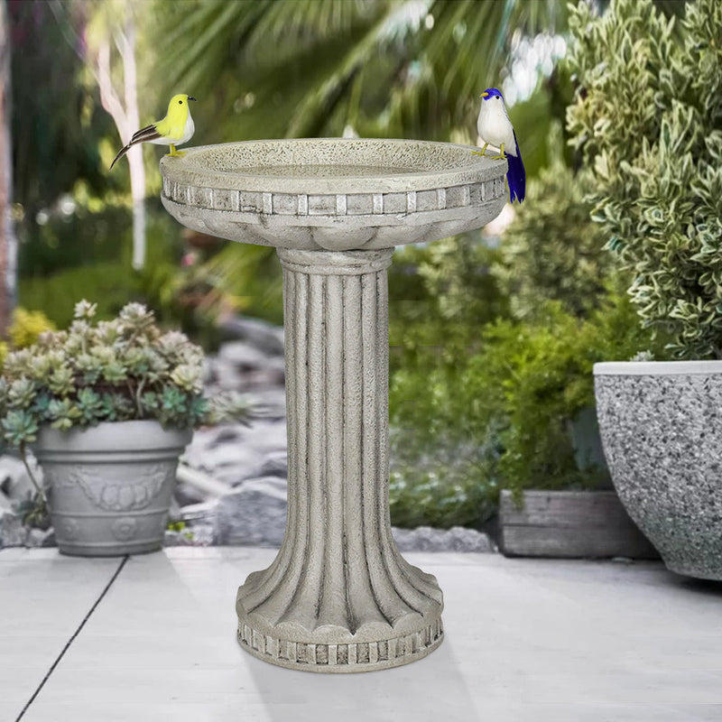 Concrete Pedestal Bird Bath Roman Fluted 24 Inch, photo 3 of 7