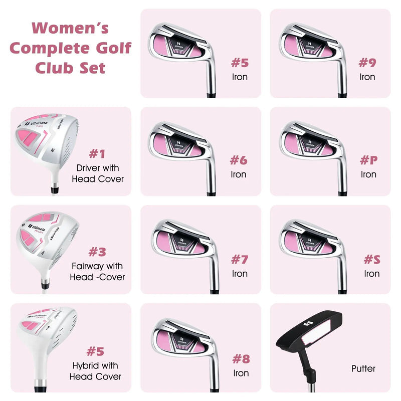 Women's Complete Golf Club Set Right Hand with Rain Hood by DirectDeals