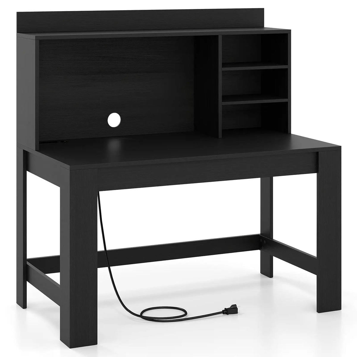 Modern Computer Desk with Hutch and Storage Shelves, photo 3 of 10