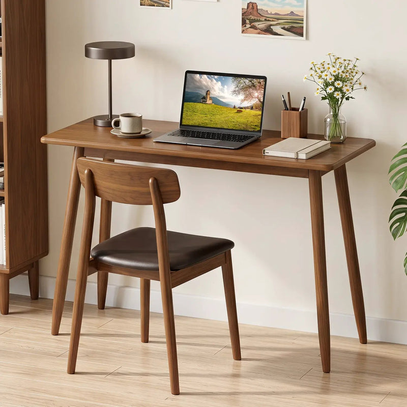 Writing Desk with Rubber Wood Legs and Spacious Tabletop by DirectDeals