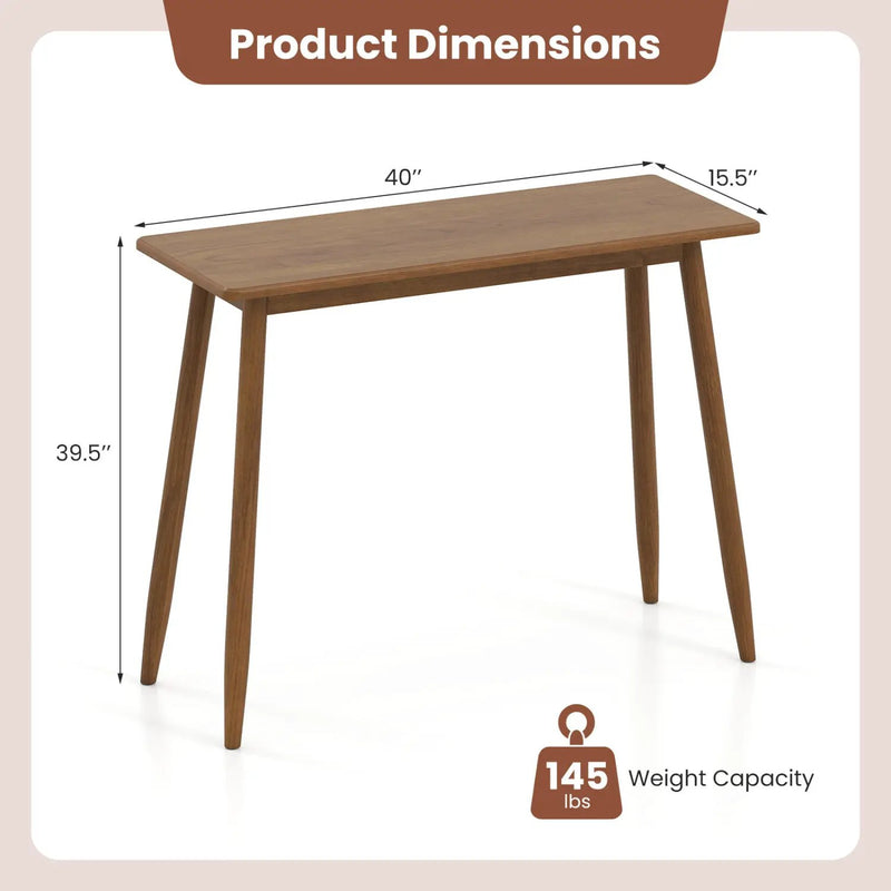 Writing Desk with Rubber Wood Legs and Spacious Tabletop by DirectDeals