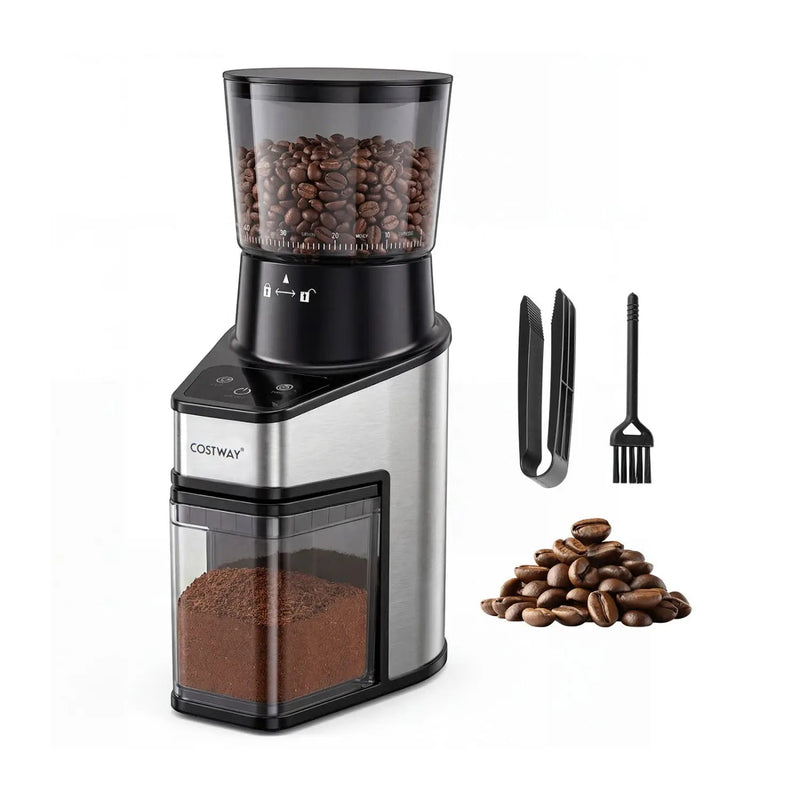 Conical Burr Coffee Grinder with 60 Precise Grinding Settings and Digital Display by DirectDeals
