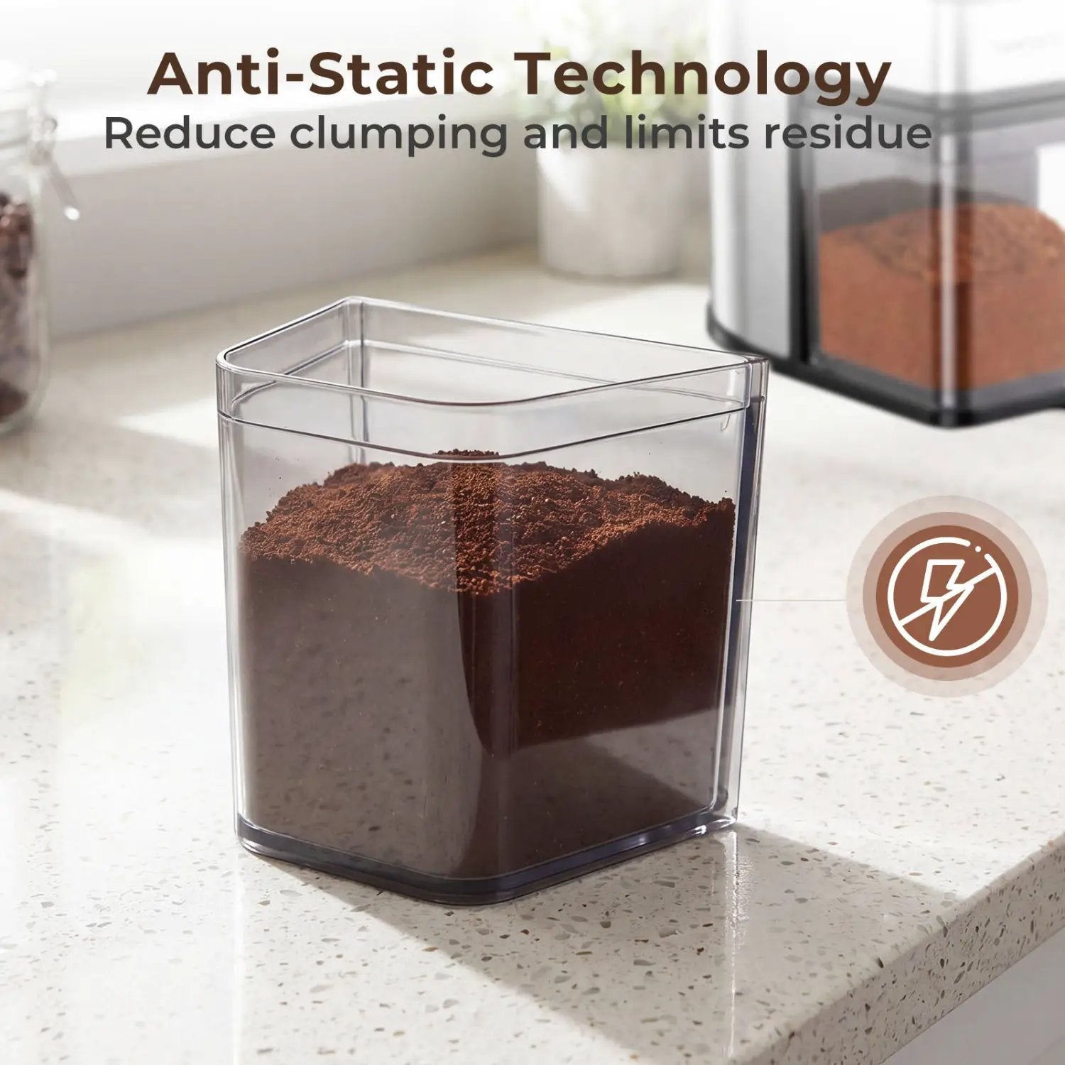 Conical Burr Coffee Grinder with 60 Precise Grinding Settings and Digital Display by DirectDeals