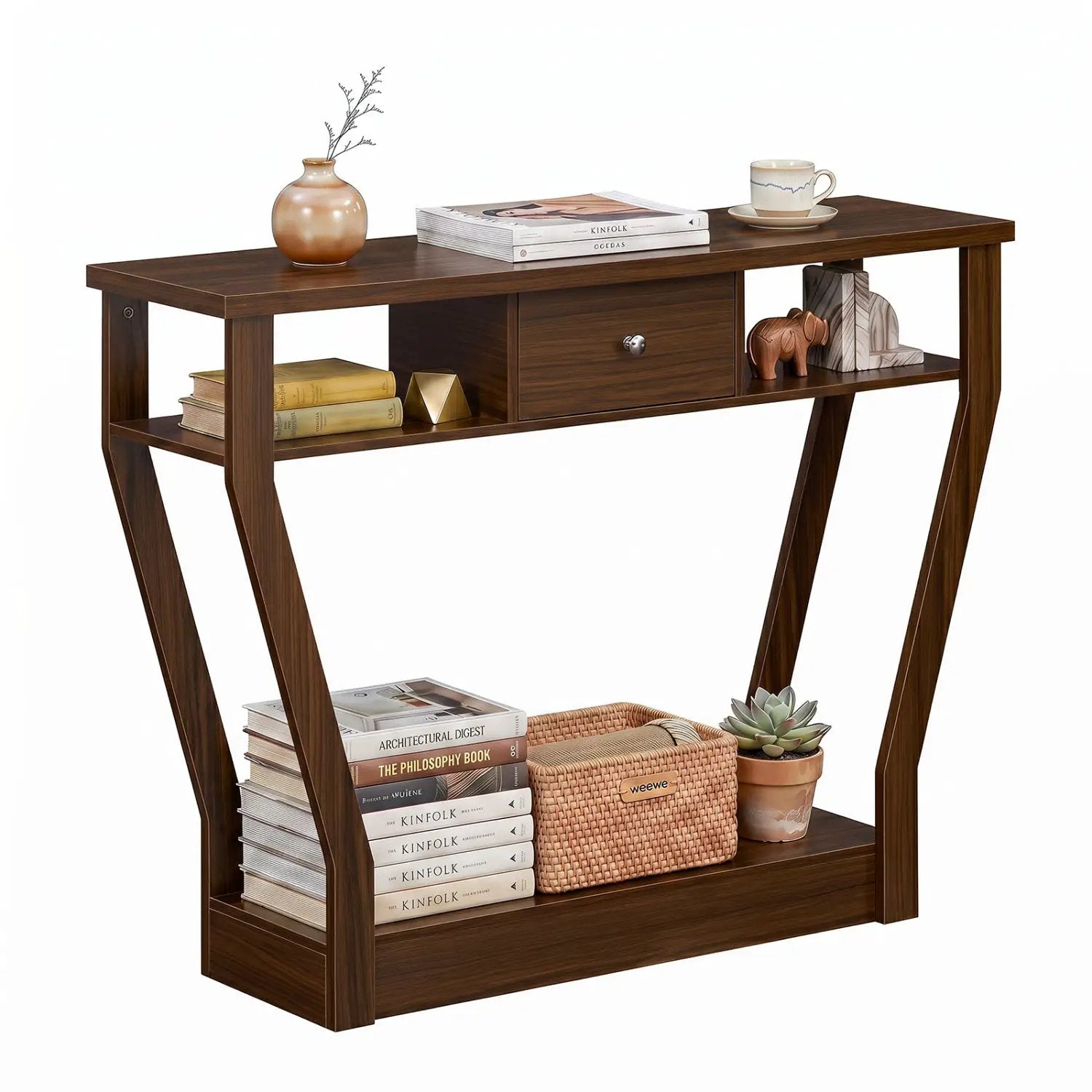 Console Table with Storage Drawer and Shelf, 47-Inch by DirectDeals